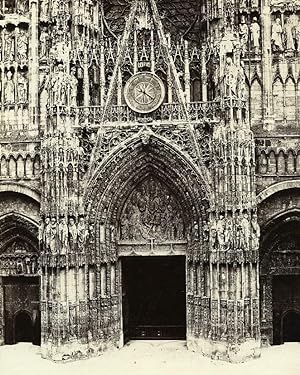 France Rouen Cathedral Portal Main Gate Central Old Photo Bisson 1857