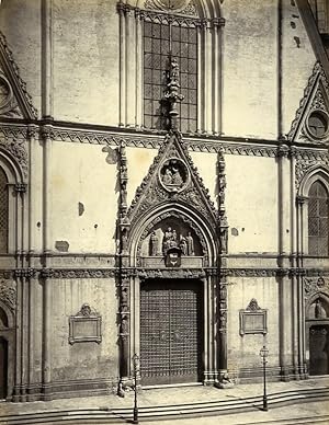 Italy Naples Cathedral Napoli Duomo door Old Albumen Photo Sommer 1880