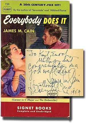 Everybody Does It (First Edition in paperback, inscribed to Signet Books founder Kurt Enoch)