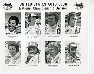 USAC Indy Car Drivers-Mario Andretti-Johnny Rutherford-8x10-Racing Photo