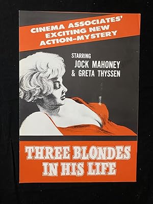 Three Blondes In His Life Original Pressbook -Greta Thyssen