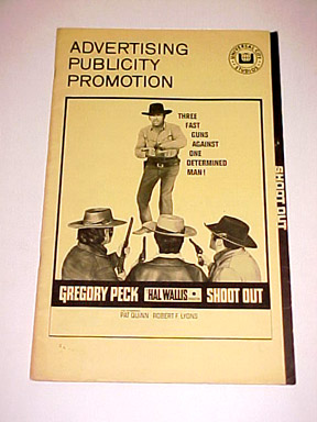 SHOOT OUT-GREGORY PECK-WESTERN PRESSBOOK-1971 VG