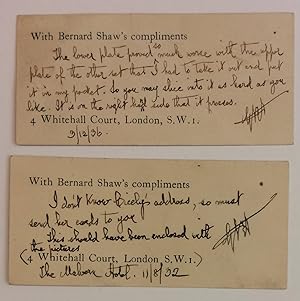 Two Autograph Notes signed with initials GBS
