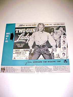 TWO-GUN LADY-PEGGY CASTLE-WESTERN PRESSBOOK VG