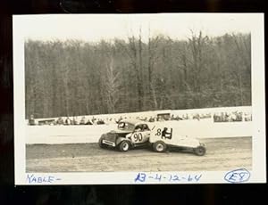 RAY KABLE #90 MODIFIED RACE CAR CRASH PHOTO 1964