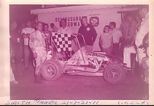JIM KIRK WINGED SPRINT CAR WINNER 1971-RACING PHOTO