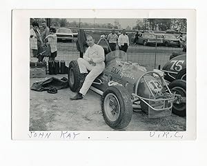 Johnny Kay-#12-URC-Sprint Car Photo-Roll Cage-1968-VG