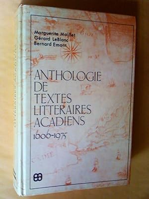Anthologie de textes littéraires acadiens, 1606-1975