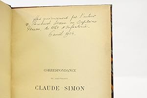 Correspondance de Claude Simon, lieutenant grenadier du régiment de Walsh (N°92) aux armées du No...