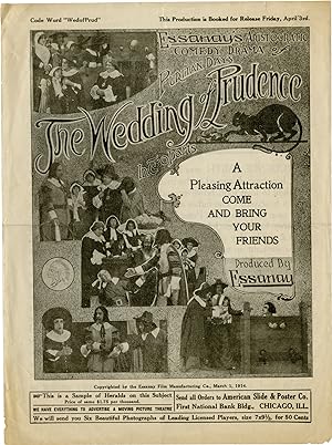 The Wedding of Prudence (Original advertising flyer for the 1914 film)