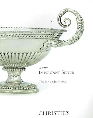 Christies June 2007 Important Silver