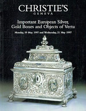 Christies May 1997 Important European Silver, Gold Boxes and Objects of Vertu