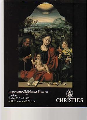 Christies April 1993 Important Old Master Pictures