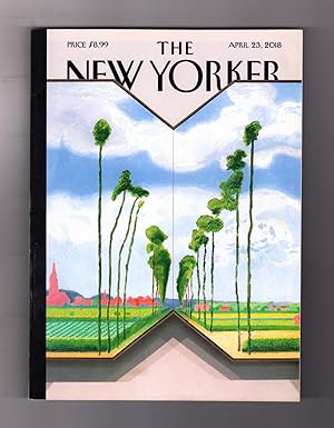 The New Yorker - April 23, 2018. Rio Grande & The Wall; 2001, A Space Odyssey; Meaning of a Rosea...