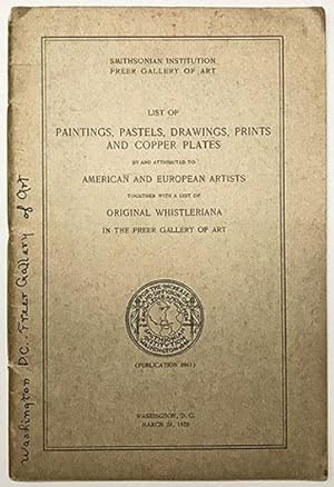 List of paintings, pastels, drawings, prints and copper plates by and attributed to American and ...
