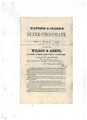 WATTSON & CLARK'S SUPER-PHOSPHATE (Fertilizer)