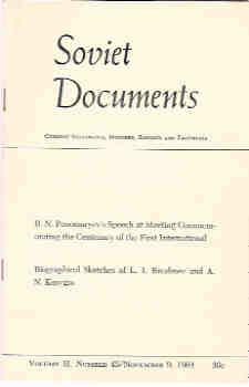 Soviet Documents Volume II, Number 45 November 9, 1964