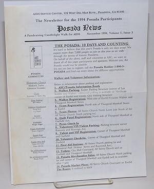Posada News: the newsletter for the 1994 Posada participants" vol. 1, #3, November 1994; a fundra...