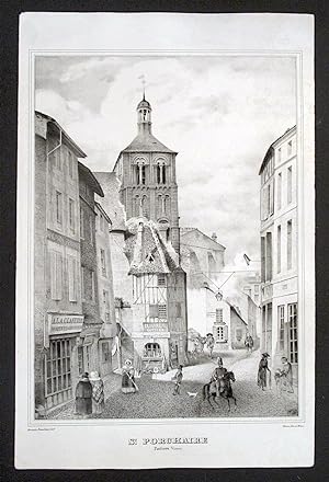 [Lithographie]. St. Porchaire Poitiers Vienne. Lithographie originale monogrammée sur la pierre e...