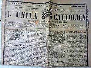L'UNITA' CATTOLICA Anno 1875 n.° 196 Domenica 22 Agosto
