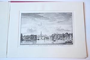 Het Spaarne in 1791 gezien door Spilman en van de oorspronkelijke plaat gedrukt voor het 75 jarig...