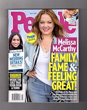 People Magazine - May 21, 2018. Meliissa McCarthy Cover; Meghan Markle; Wild Wild Country; Charlo...