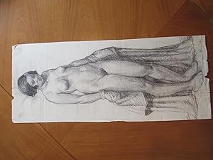 Original Drawing: School Study Of Female Figure
