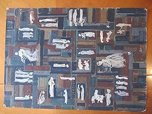 Original Tempera Painting: Study For A Modernist Mural