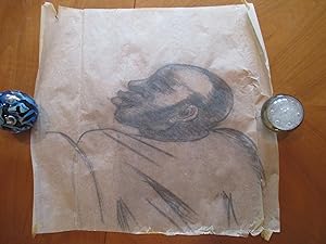 Original Drawing: Negro Head, Sketch For Modernist Mural "Lincoln Freeing The Slaves"