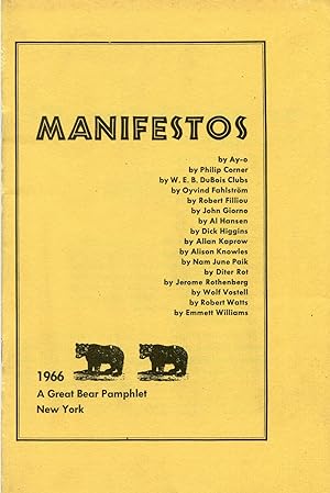 Manifestos. A Great Bear Pamphlet