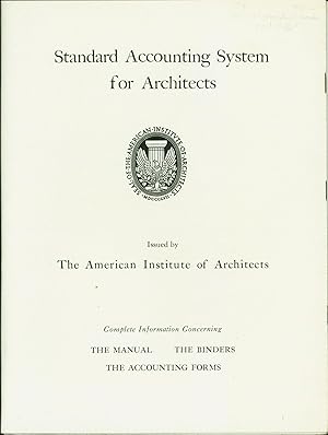 Standard Accounting System for Architects [brochure cover title]