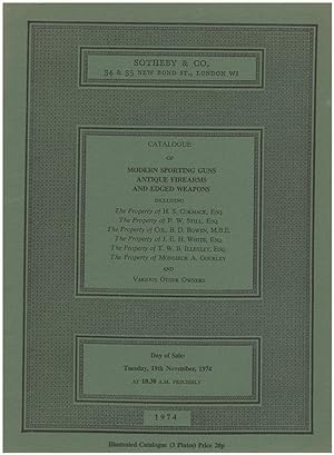 Catalogue of Modern Sporting Guns, Antique Firearms, and Edged Weapons (19 November 1974)