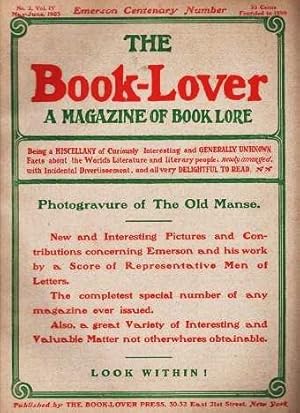 THE BOOK-LOVER: A Magazine of Book Lore, Vol. IV, No. 2, May-June, 1903 -- EMERSON CENTENARY issue