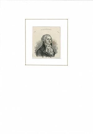 PORTRAIT Robespier [sic!]. (1759 [recte 1758] Arras - 1794 Paris. Französischer Politiker). Schul...