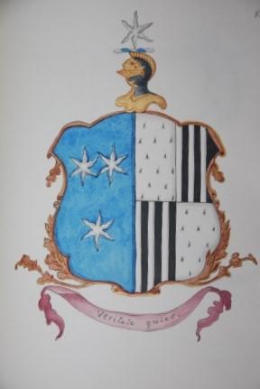 Heraldry Notebook Manuscript with over 400 Watercolored Coat-of-Arms