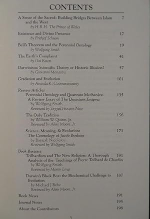 SOPHIA: A JOURNAL OF TRADITIONAL STUDIES, VOL 3 NO. 1, WINTER 1997