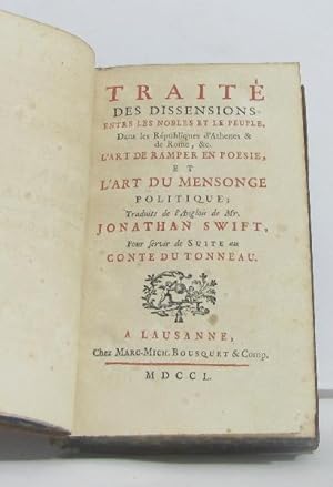 Le conte du tonneau tome troisième Traité des dissensions entre les nobles et le peuple dans les ...