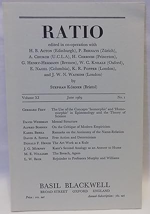 Ratio: Volume XI, No. 1 - June 1969