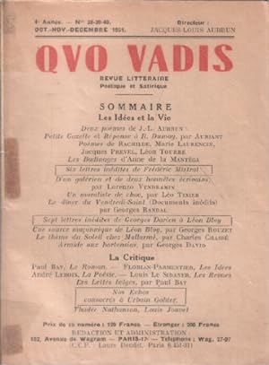 Revue litteraire quo vadis n° 38-39-40
