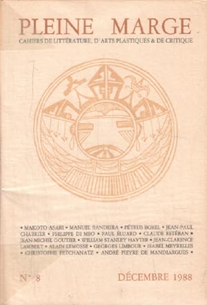 Cahiers de litterature d'arts plastiques & de critique / pleine marge n°8/ 1988
