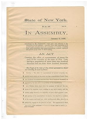 AN ACT CREATING THE OFFICE OF COMMISSIONER OF JURORS FOR EACH OF THE COUNTIES OF THE STATE OF NEW...