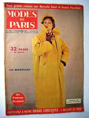 Modes de Paris N° 249 du 21 Septembre 1951