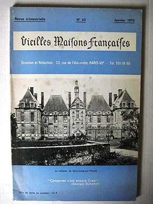 Vieilles Maisons Françaises N°63. 1975. Château de Saint-Loup sur Thouet