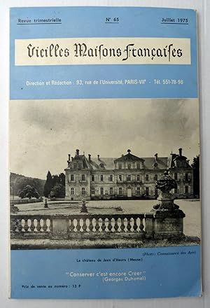 Vieilles Maisons Françaises N°65. 1975. Le Château de Jean d'Heurs (Meuse)