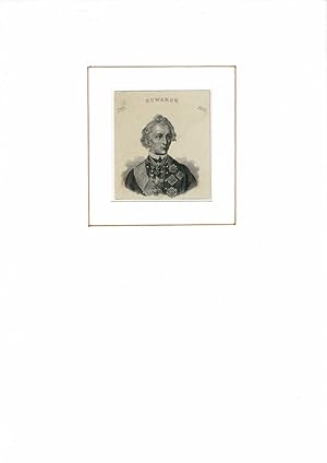 PORTRAIT Alexander Suwarow. (1729 [recte 1730] Moskau - 1800 Sankt Petersburg. Russischer General...