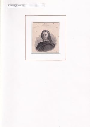 PORTRAIT Nicolas Poussin. (1594 Les Andelys, Normandie - 1665 Rom, französischer Maler). Schulter...