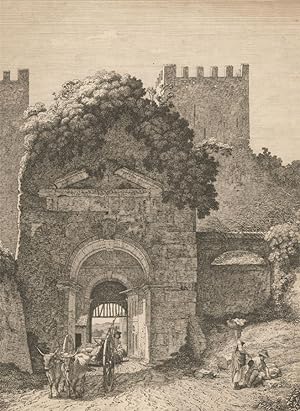 Jacob Wilhelm Mechau (1745-1808) - 1794 Etching, Arco di Druso