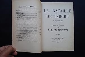 La Bataille de Tripoli (26 octobre 1911) vécu et chanté par F.T. Marinetti -