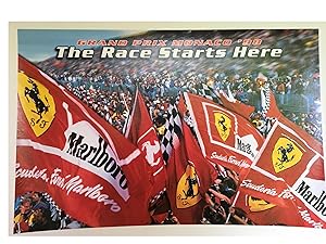 AFFICHE : GRAND PRIX MONACO  98 The Race Starts Here Ferrari