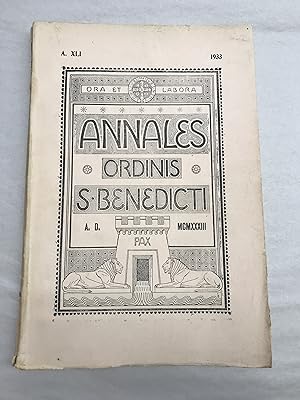Annales Ordinis S. Benedicti 1933